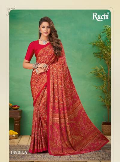Vivanta Silk Hits Vol 11 By Ruchi Crepe Silk Dailywear Saree Collection